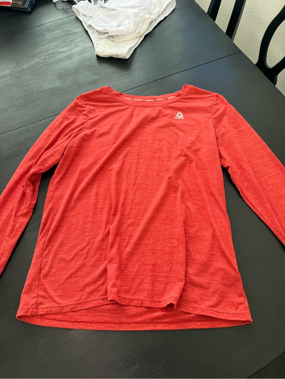 Reebok Women’s Red Long-Sleeve Athletic Tee
